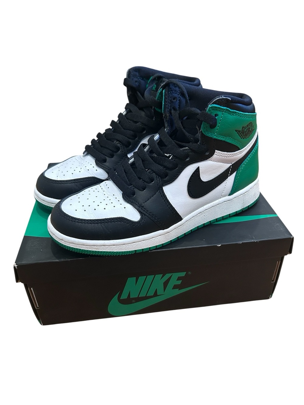 Youth Nike Air Jordan 1 Retro OG High Top Lucky Green